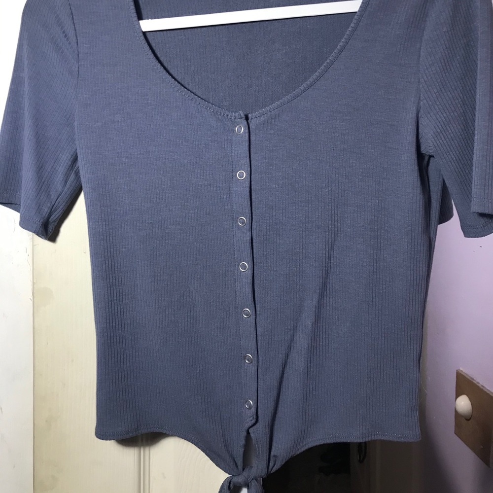 Aeropostale Grey/Blue button up top